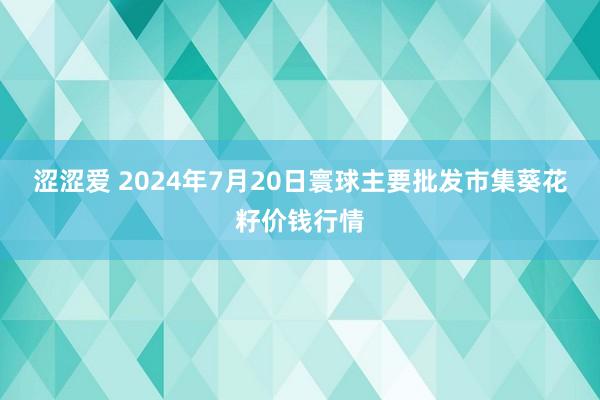 涩涩爱 2024年7月20日寰球主要批发市集葵花籽价钱行情