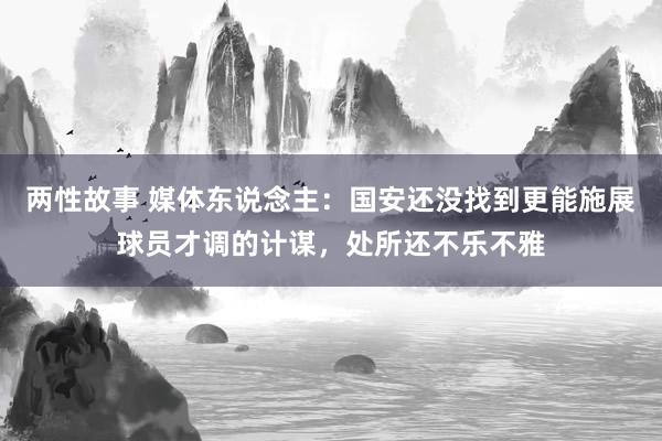 两性故事 媒体东说念主：国安还没找到更能施展球员才调的计谋，处所还不乐不雅