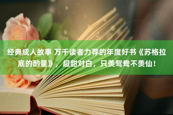 经典成人故事 万千读者力荐的年度好书《苏格拉底的酌量》，超甜对白，只羡鸳鸯不羡仙！