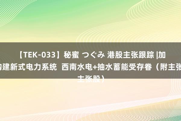 【TEK-033】秘蜜 つぐみ 港股主张跟踪 |加速构建新式电力系统  西南水电+抽水蓄能受存眷（附主张股）