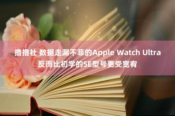 撸撸社 数据走漏不菲的Apple Watch Ultra反而比初学的SE型号更受宽宥